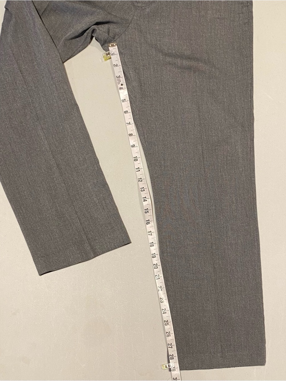 Express Producer Men's Herringbone Straight-Front Gray Dress Pants, 32x30 - Picture 7 of 10